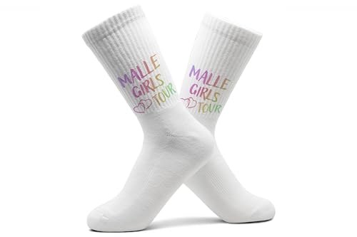 Shirtracer Urlaub - Mädelstrip Socken Malle Girls Tour Tennissocken Mallorca Party Accessoires Mädels Tour JGA I - 37-41 - Weiß - statement strümpfe outfit damen socks