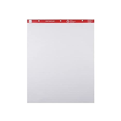 Office Depot® Brand Easel Pads, 27\" x 34\", Ruled, 50 Sheets, 30% Recycled, White, Pack Of 2