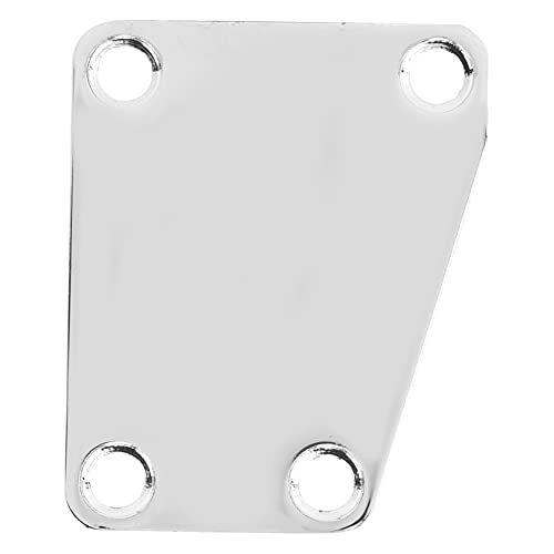 Tomotato Guitar Neck Plate 4‑Hole Trapezoid Iron Guitar Replacement Parts With 4 Screws Durable And Easy To Use Jazz Neck Plate For Jazz Bass 6.5X5 Cm #TOP5