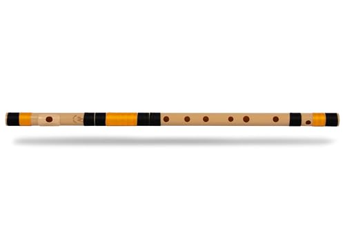 Radhe Flutes PVC Fiber A Sharp Bansuri - Base Octave, Rechtshänder, professionelle Flöte für Anfänger, Studenten, Hobbyisten und Bühnenkünstler, langlebig und langlebig