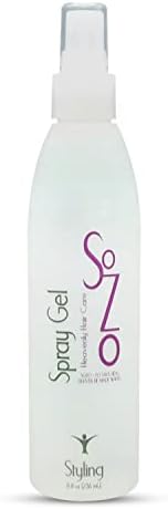 SoZo Spray Gel | Soft Hold and Shine Without Flaking | Molds and Texturizes All Types of Hair | Great for Wet or Dry | Sculpting Spray Gel, Natural Hold, Soft Finish | 8oz