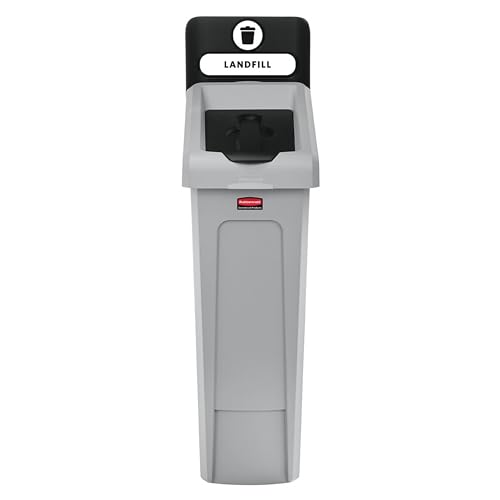 Image of Rubbermaid Commercial Products SLIM JIM Recycling Station 1-Stream Landfill Bin /Can /Kit /Station, 23 GAL, for Kitchens /Classrooms /Offices /Back of House /Higher Education /Commercial Facilities