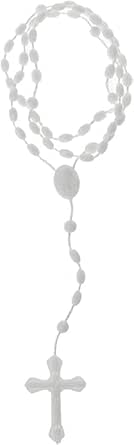Collier Chapelet Phosphorescent - Chaîne Longue 72 Cm - Perles De 8 Mm - Idéal Cadeau Catholique Et Bijou Tendance
