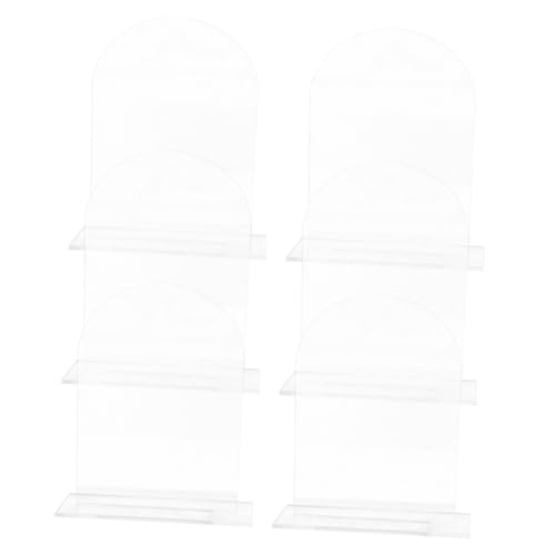 Cabilock 6 Pack Acrylic Table Sign Stand Wedding Acrylic Numbers for Decor Strong Table Number Cards