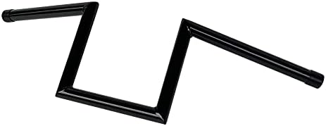 Black Universal Drag 8 Rise 1" Zee Zed Hanger Z-Bar Handlebar Fit for Harley Sportster 883 1200 Touring Softail Honda Yamaha Suzuki Kawasaki Triumph Most Chopper Cruisers Bobber Bike Cafe Racer