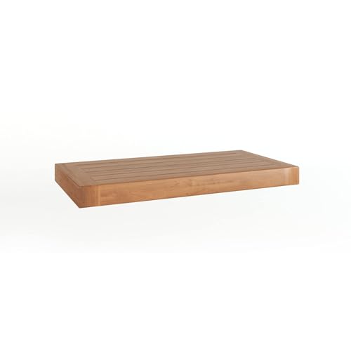 AquaTeak 18" Moa Teak Floating Wall Shelf - 18 Inch