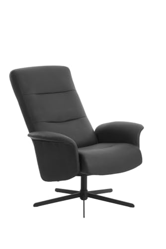 Hoclauho Relaxsessel mit Drehfunktion ergonomischer Fernsehsessel Schwarz für Wohnzimmer – Bild 4