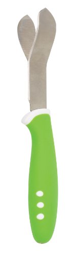 The World’s Greatest Mango Slicer, Twin Stainless Steel Blades and Contoured Handle, Green