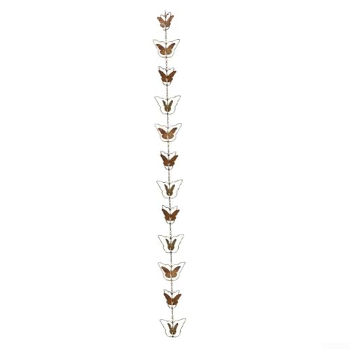 Oniissy Catena per la pioggia, per esterni, antiruggine, decorativa, da appendere, per interni (farfalla)