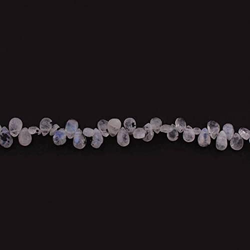 Perles briolettes en labradorite blanche pour créer vos bijoux d'été faits main