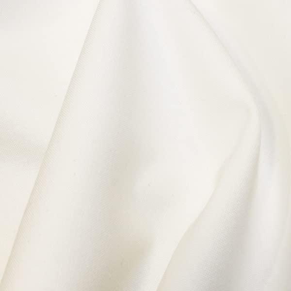 Tissu en coton mercerisé uni blanc de 10 mètres pour la couture de vêtements
