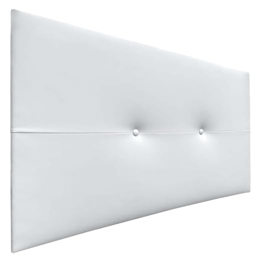 Cabecero de Polipiel o Tela AQUALINE Pro cabeceros Cabezal tapizado Cama Lujo (Polipiel Blanco, 110cm (Camas 80/90/105))