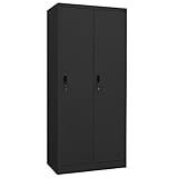 vidaXL Wardrobe Home Bedroom Furniture Accessories Modern Clothing Side Storage Cabinet Shelf Hanger Organiser Cupboard Anthracite Steel