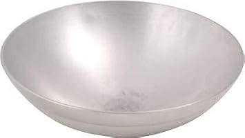 JGS Aluminium Kadai/Frying Pan Without Handle (25cm Diameter, Silver)