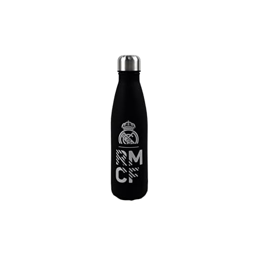 CYPBRANDS Real Madrid - Botella Agua de Acero Inoxidable, Doble Pared, Cierre Hermético, 500 ml, Producto Oficial (CyP Brands), B-68-RM