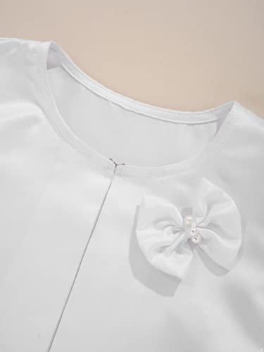 Long Sleeves Satin Shrug for Kids Girl Junior Flower Girl Bolero Short Cardigan Girl Jacket Dress Coat4