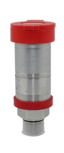 Image of 3CFPV Pull Push Type Breakaway Hydraulic Female Quick Coupler /Coupling, Hydraulic Quick Disconnect with Red Dust Cover Replacement for JD AL166181 AL200979 for JD 6410 6400 6420 7430