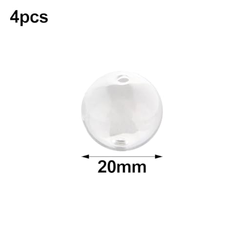 Cuentas huecas de globo de 20 mm redondas transparentes para manualidades y bisutería casera 3