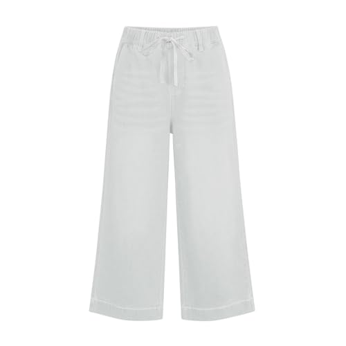 Jean à jambe large extensible et pantalon capri ample à enfiler - 4