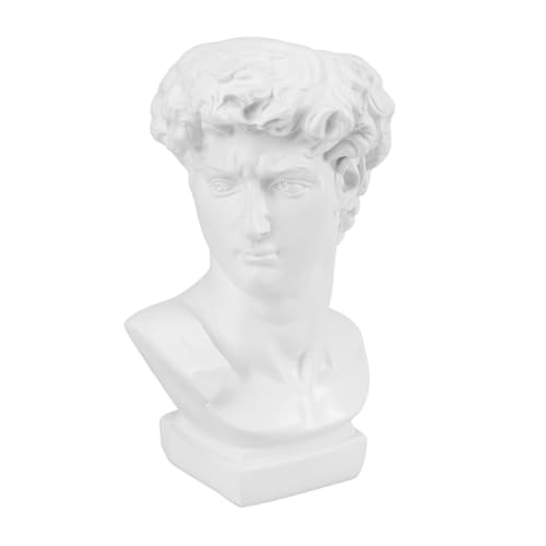 DIYEAH Maceta de Resina Artística Mediana Tipo Busto de Retrato Soporte para Arreglos y Portalápices Adorno Escultórico Decorativo para Interior y Oficina