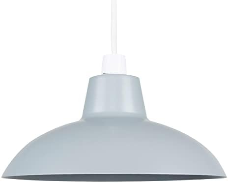 MiniSun Retro Style Dark Grey Metal Easy Fit Ceiling Pendant Light Shade
