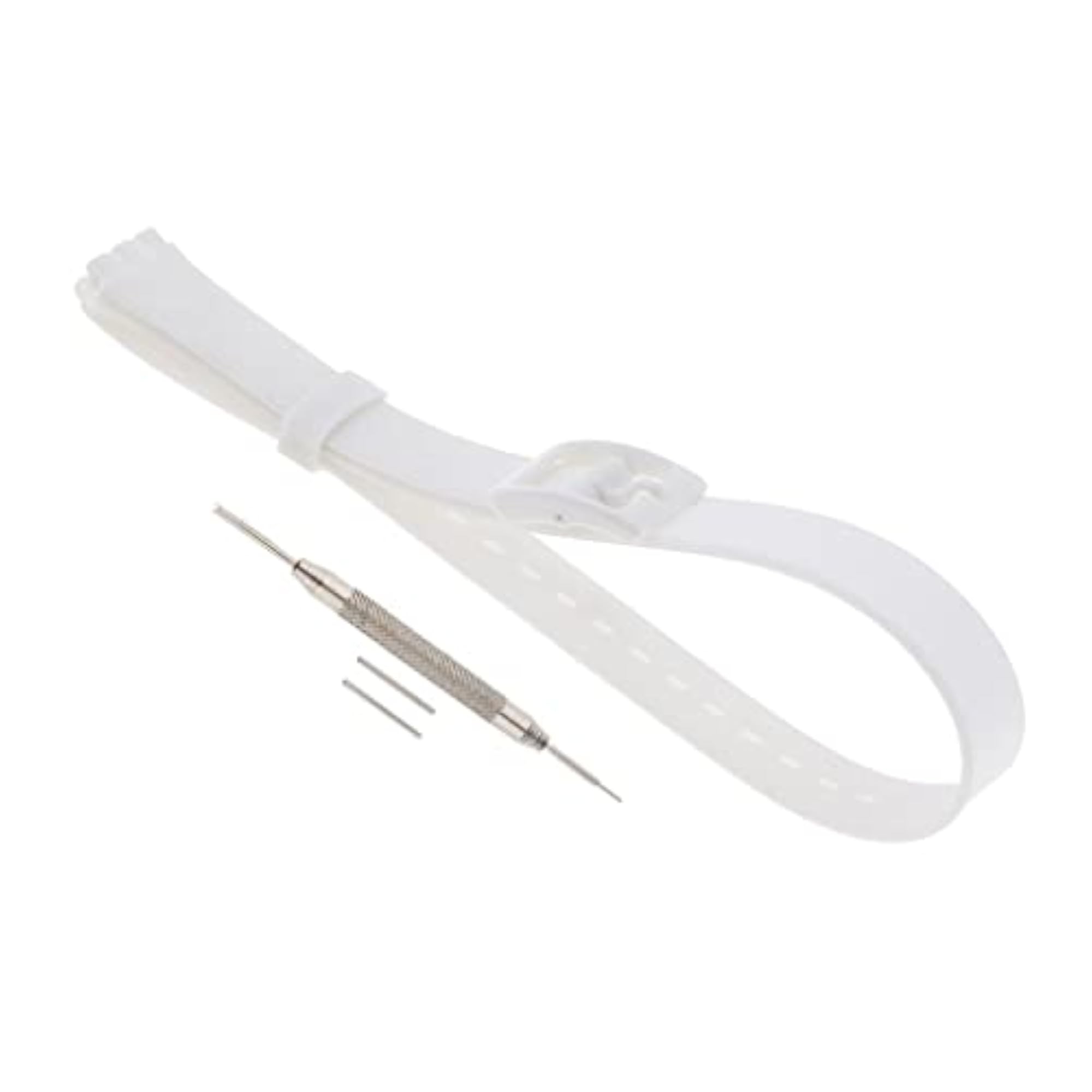 Soft Waterproof Silicone Watch Strap for Swatch, White 12mm