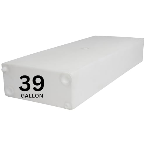 Image of 39 Gallon RV Fresh Water Tank, Potable Water Storage Tank for Drinking, Cooking, Cleaning, Showering, for Campers, Trailers, Motorhomes, RVs, Cube Shape, 54 inch x 20.5 inch x 9 inch (WT-0199)