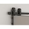 24 in. x 80 in. Light Gray Smooth Flush Hardboard Hollow Core Composite Bi-Fold Barn Door with Sliding Hardware Kit