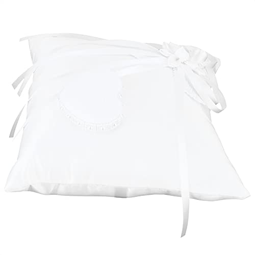 ROMACK Coussin d'anneau, Coussin d'anneau carré Texture Douce élégante Large Gamme d'utilisation pour Le Mariage pour la Maison Cover
