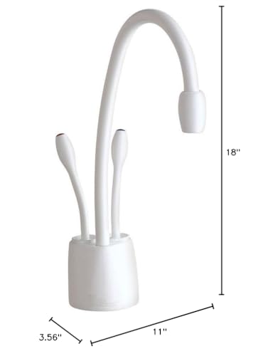 Image of InSinkErator F-HC1100W Contemporary Instant Hot and Cold Water Dispenser-Faucet Only, 1.38, White