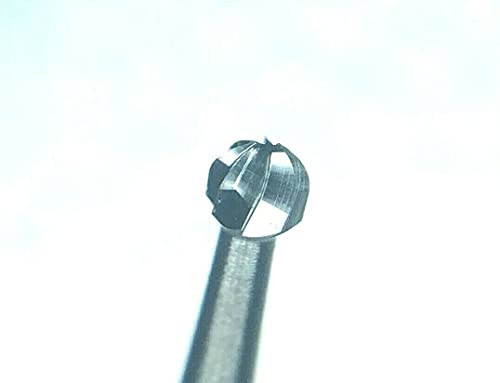 Fresa redonda de carburo Fox 0.5 mm con vástago 3/32" miniatura 1