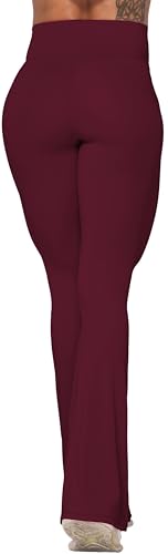 Image of Sunzel Flare Leggings, Crossover Yoga Pants with Tummy Control, High-Waisted and Wide Leg