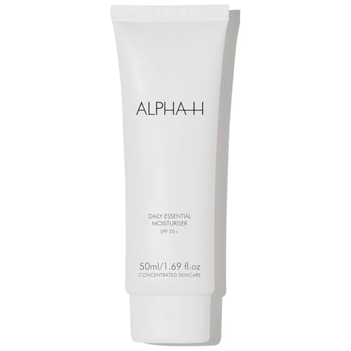 Alpha=H Daily Essential Moisturiser - SPF50+ | Super Lightweight 3-IN-1 Moisturiser | 50mL