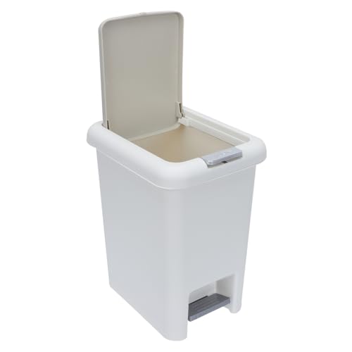 Contenedor de basura rectangular plástico con pedal miniatura 1