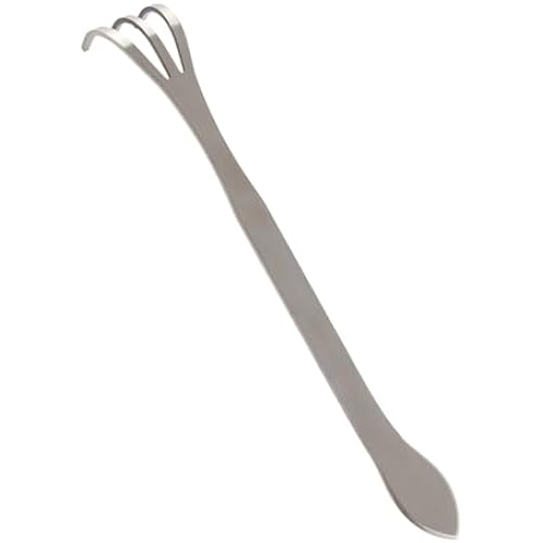 GLOGLOW Stainless Steel 3Prong Garden Rake with Ergonomic Handle for Loosening Soil and Removing Roots, Ideal for Gardening and Farming