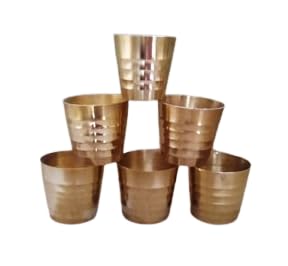 Brass Bhog Glass 10 ML Stylish Kundan and AD Ring Rakhi Gifts for Brother, Sister, Bhaiya, Bhabhi with Roli Chawal and Greeting Card (Gift Set of 5)