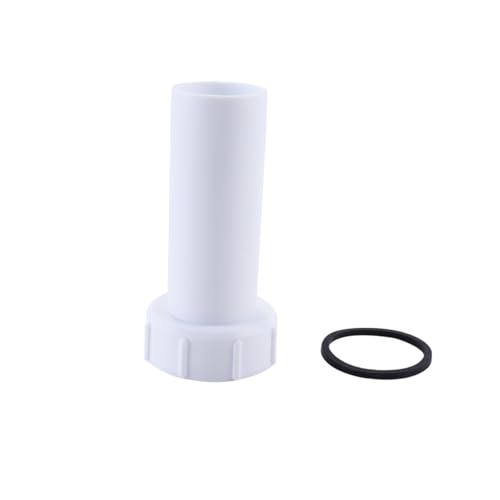 Riven Manguera de desagüe para fregadero, tubo de extensión de tubo de 1-1/4 pulgadas a 32 mm, adaptador recto a prueba de fugas, accesorio de plástico