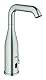 GROHE Essence, elektronische Waschtischarmatur, wassersparend (Wasserhahn für das Bad mit Infrarot-Sensor, 360° schwenkbar, 25cm hoch, 7 Programme, 6V Lithium-Batterie CR-P2), edelstahl, 36445DC0