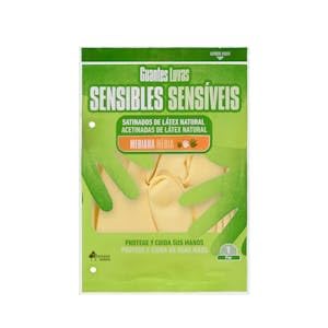 Genérico Guantes de látex Bosque Verde talla mediana sensibles Paquete 2 ud. Pack 2
