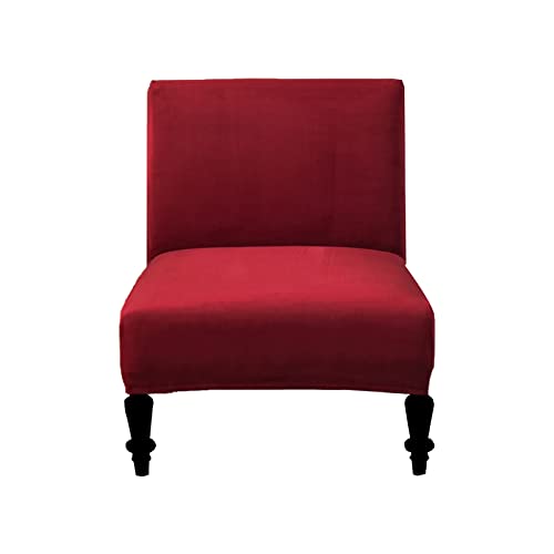 Image of Eco-Ancheng Armless Chair Slipcover Removable Armless Accent Chairs Covers Washable Armless Slipper Chair Slipcover Printed Armless Chair Furniture Protector Covers for Living Dining Room Hotel