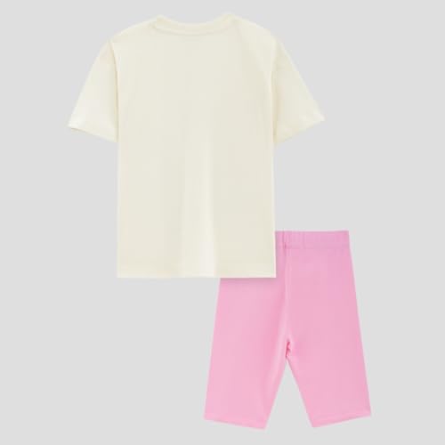 Image of Nap Chief Kids Cotton Official Cartoon Characters Cycling Co ord Sets for Girls, T Shirt and Shorts for Casual Wear