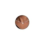 Esmoly Colorate Perle Collana Donna con Lettera A-Z Argento/18K Oro Regalo Compleanno Donna Ragazza 14+2 Inches (Argento C)