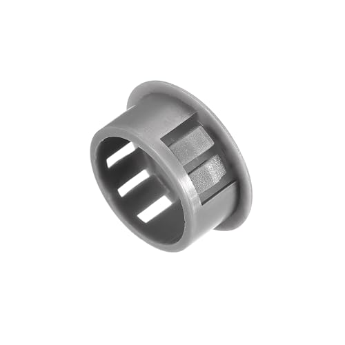 Image of uxcell 7 /8 inch Plastic Hole Plugs, 26Pcs Flush Type Panel Round Snap in Fastener Knockout Locking Plugs for Furniture Insert End Caps Panels, Gray