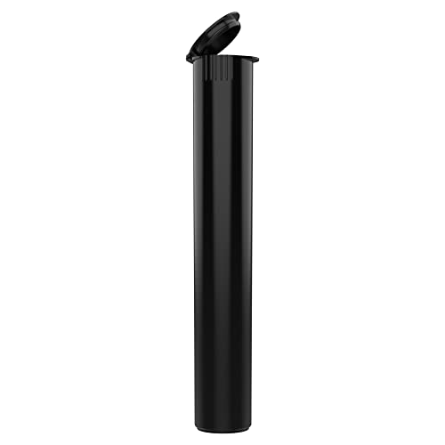 Image of Dragon Chewer 116mm CR Plastic Packaging Pop Top Tubes - Child Resistant Travel Holder Vial Containers - 500 qty (Black)
