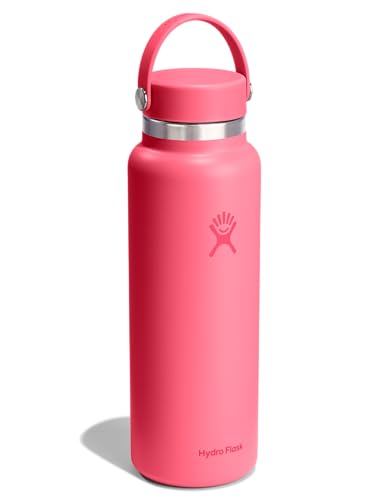 Image of Hydro Flask Water Bottle - Insulated Stainless Steel - Wide Mouth Flex Lid, Non Spill, Leakproof and Refillable in 40 Oz Popstar Pink