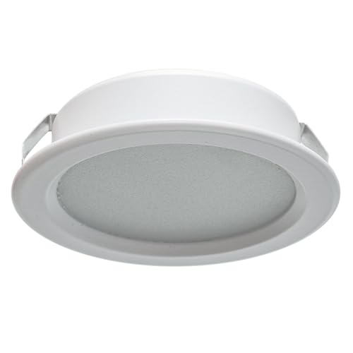 Faretto Incasso Led Sottile Per Top Cappa Cucina Bagno Mensola Armadio, LED 3W, Colore Binaco, 230V foro incasso 60mm (4000K)