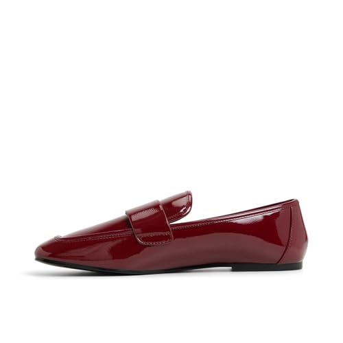 Image of ALDO Women's Charlii Loafer, Dark Red, 8 UK