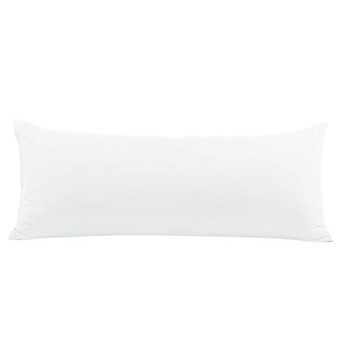 PiccoCasa Taie coussin allongé fermeture éclair microfibre, 20"x48"