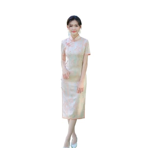 Robe de printemps mi-longue en dentelle pour femme coupe ajustée