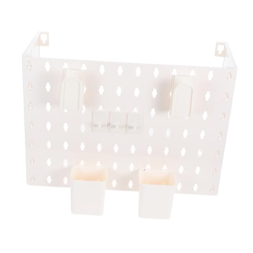 BRIGHTFUFU Shower Organizer Hanging Garage Wall Panels Plastic Pegboard Tool Storage Pegboard Wall Mounted for Craft Room
